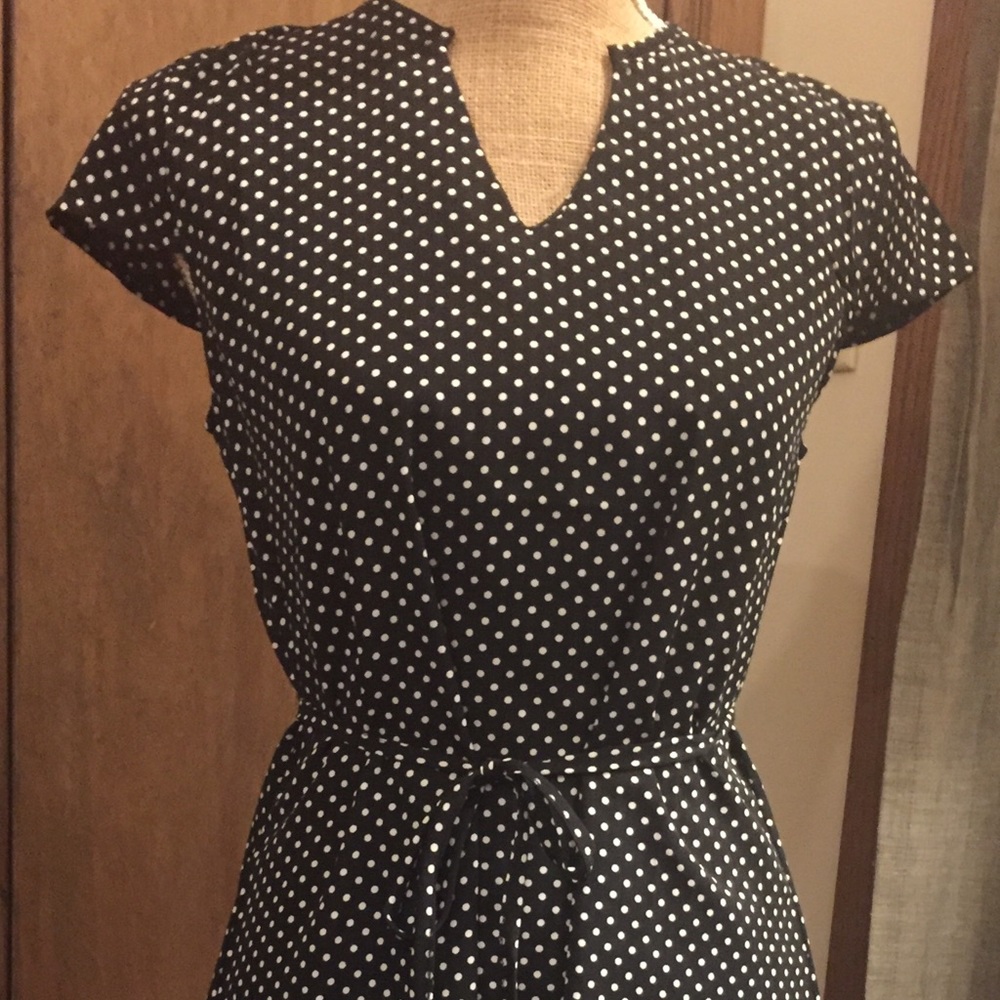 Black & white polka dot dress. NWOT.